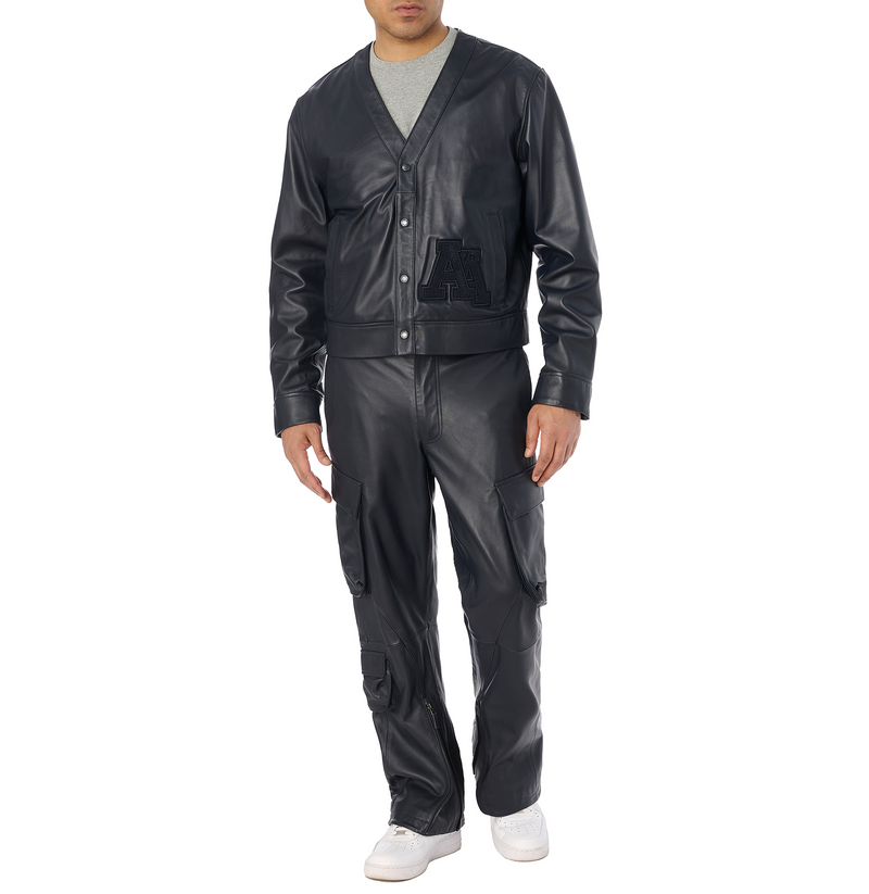 LEATHER CARGO PANT