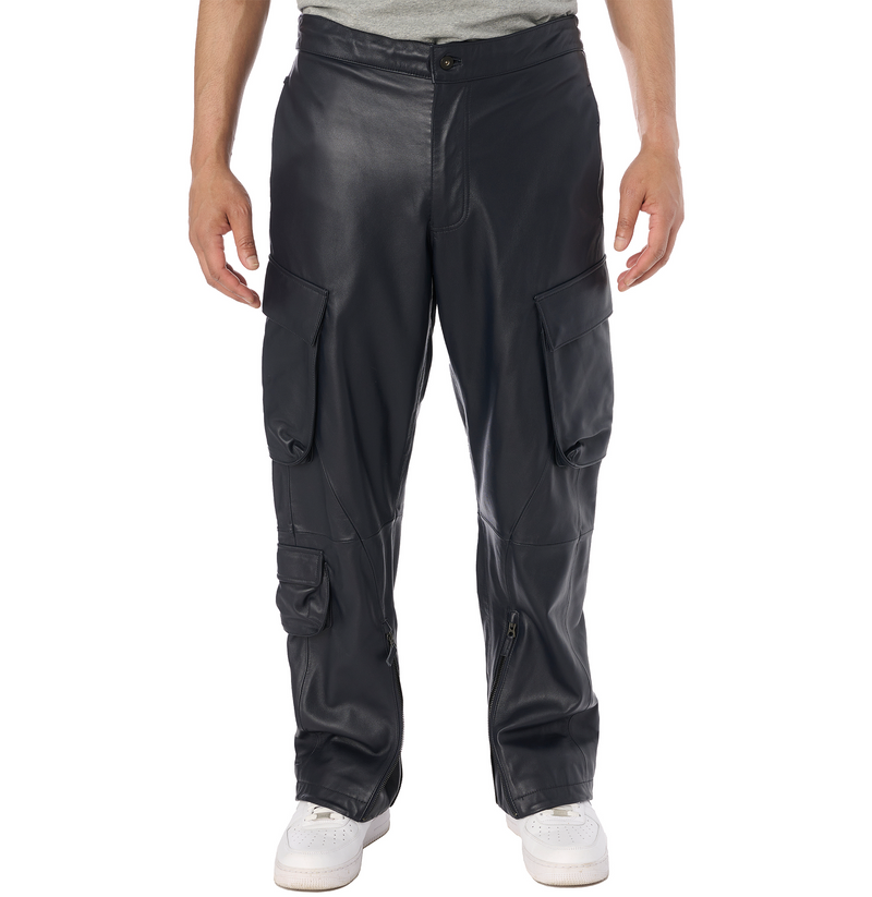 LEATHER CARGO PANT