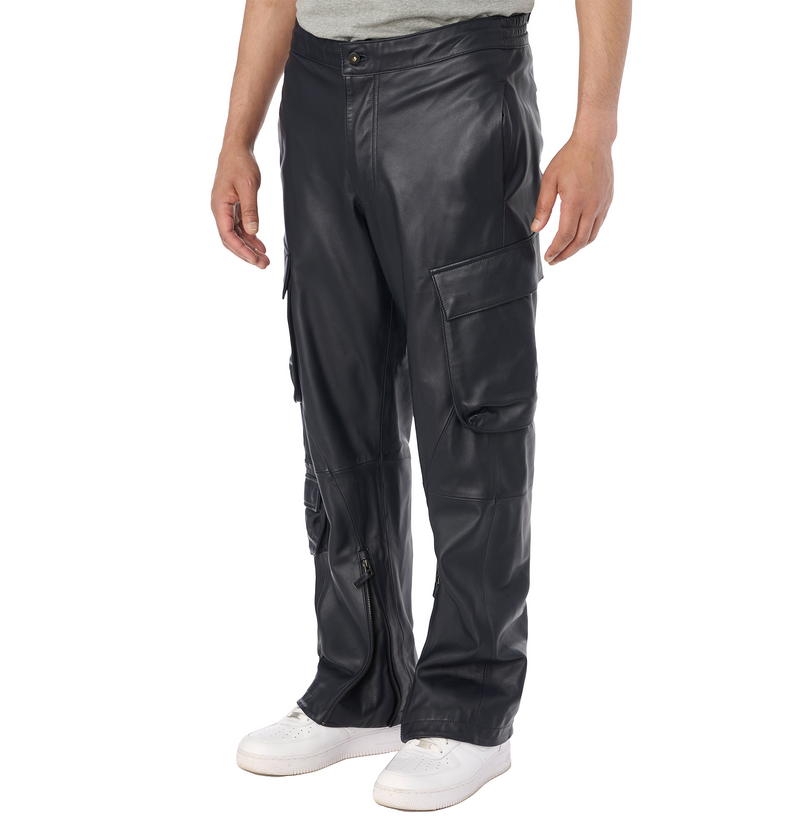 LEATHER CARGO PANT