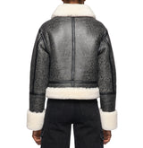 CROPPED SHEARLING JACKET