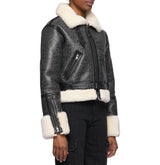 CROPPED SHEARLING JACKET