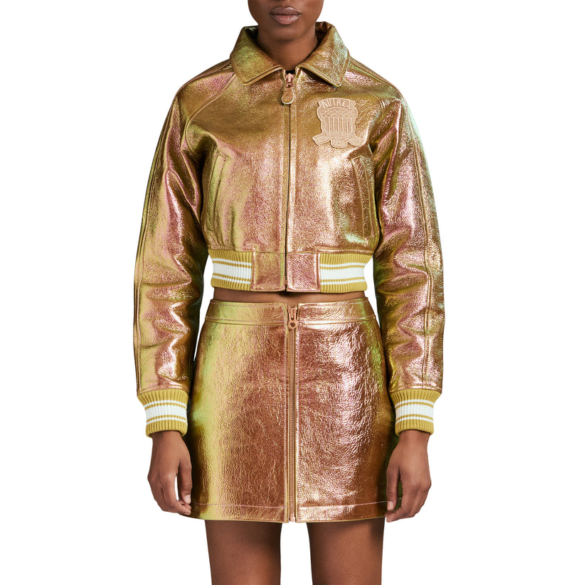 LIMITED EDITION CROPPED METALLIC ICON JACKET