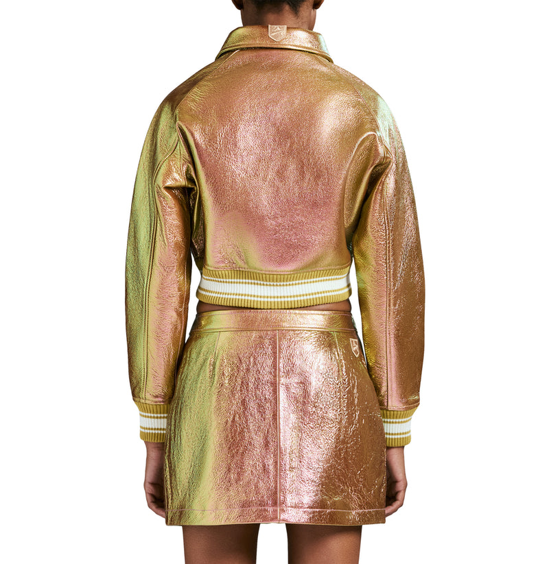 LIMITED EDITION CROPPED METALLIC ICON JACKET