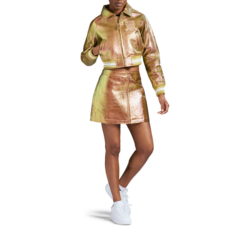 LIMITED EDITION CROPPED METALLIC ICON JACKET