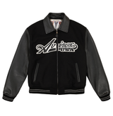 SCRIPT WOOL LEATHER JACKET