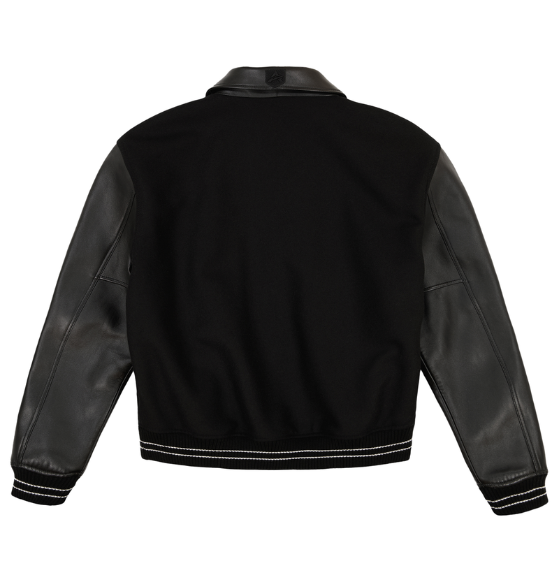 SCRIPT WOOL LEATHER JACKET