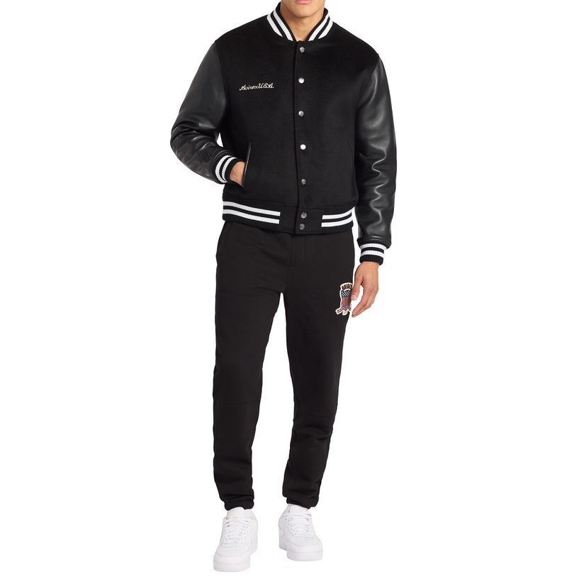 WOOL LEATHER VARSITY JACKET