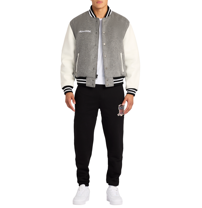 WOOL LEATHER VARSITY JACKET